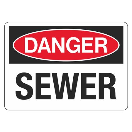 Danger Sewer - 10" x 14" Sign